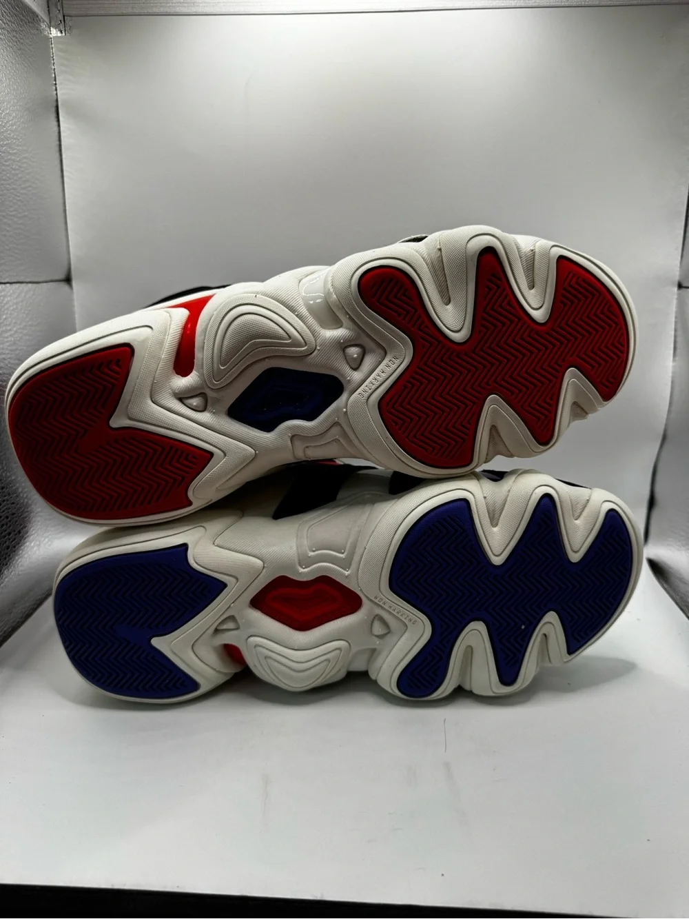 adidas mens crazy 8 Basketball Shoes - Black/Red/Blue